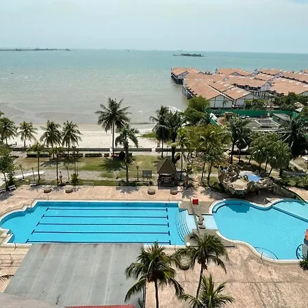 Glory Beach Duplex Ocean View - 8Pax 3Br & Free Disney Hotstar Port Dickson Exterior photo